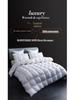 All-Cotton Cable Knit Goose Down Duvet - Thick, Warm Quilt for Autumn and Winter