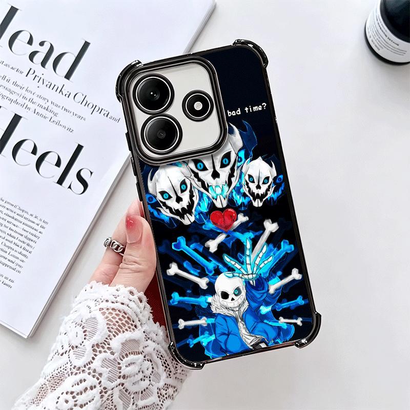 U-Undertale S-Sans Vergoldetes Handyhülle Für Xiaomi Redmi Note 14 15 Pro Plus 13 12 11 11S 11T 10 9S 9 5G Anti-Fall Airbag-Abdeckung