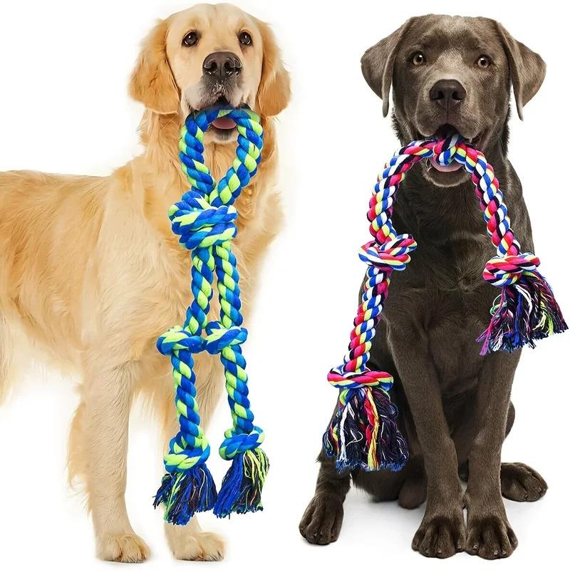 Heavy Duty Dog Rope Toy for Large and Medium Dogs Long Lasting Teeth Cleaning Chew Toys for Aggressive Chewers Bully Breeds