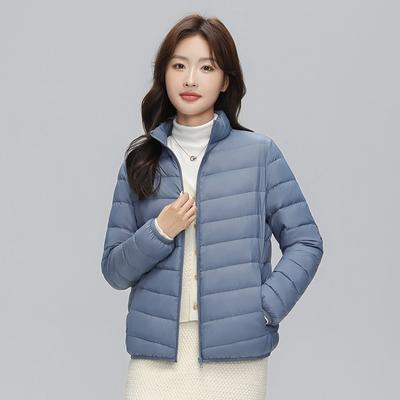 Down Women's Stand-up Collar Down Jacket Women's Light and Thin Short Large Size Lightweight White Duck Down Jacket Pinghu Down Jacket Batch