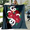 White Snake Flower Wild Animal Blanket Lightweight Comfortable Soft Warm Blanket for Bed Sofa Blanket Couch King Queen Full Size