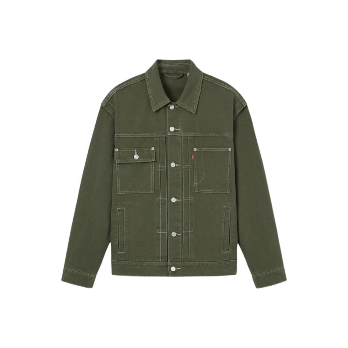 

Levis Повседневная Удобная Простая Куртка Джинсовая Мужская на Пуговицах с Длинным Рукавом и Цветными Блоками 004YW-0000 XL