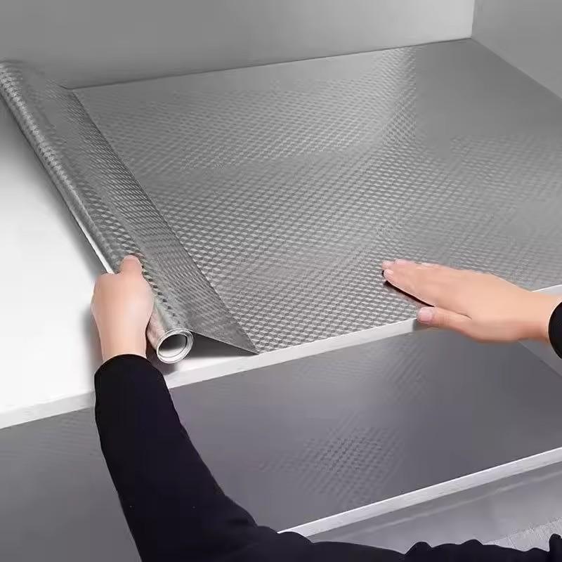 Kitchen Aluminum Foil Wallpaper Oil-Proof Waterproof Fireproof Wall Sticker High-Temperature Resistant Anti-Fouling StoveSticker