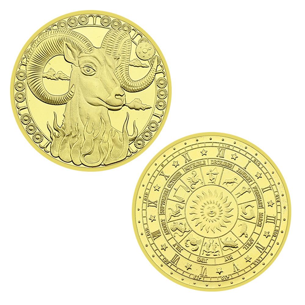 Gold Zodiac Coins, Collectible Gifts, Collectible Commemorative Coins, Commemorative Medals, Medals and Badges