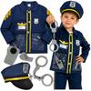 [PACCHETTO] Costume da Poliziotto per Accessori da Ballo Distintivo Carnevale 8 Pezzi Z944