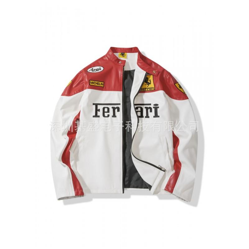 Mens PU Leather Biker Jacket With