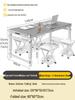 Adjustable Height Aluminum Folding Picnic Table & Chairs Set for Outdoor Camping & BBQ