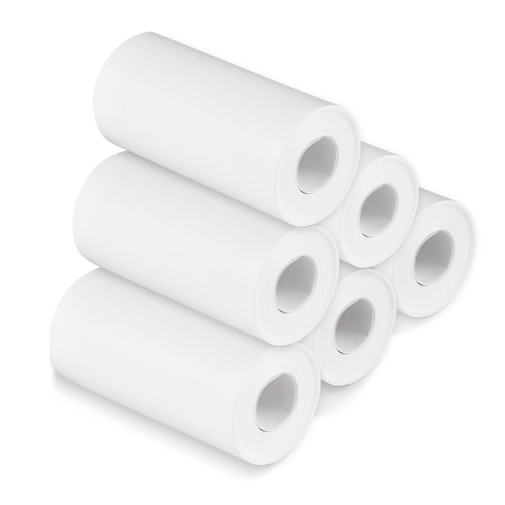 Rolka papieru termicznego 56 mm Papier do drukowania dla drukarki etykiet Dziecięcy aparat natychmiastowy Papier do uzupełniania wydruków, Opakowanie 6 rolek