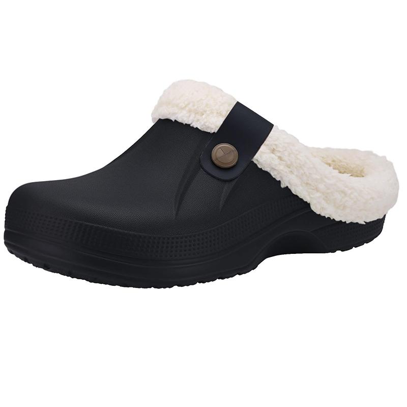 Fashion Kdmi Men's Slippers EVA Shoe Upper Cotton Slippers Classic Popular Clogs Waterproof Winter Soft Fuzzy Slippers For Men And Women