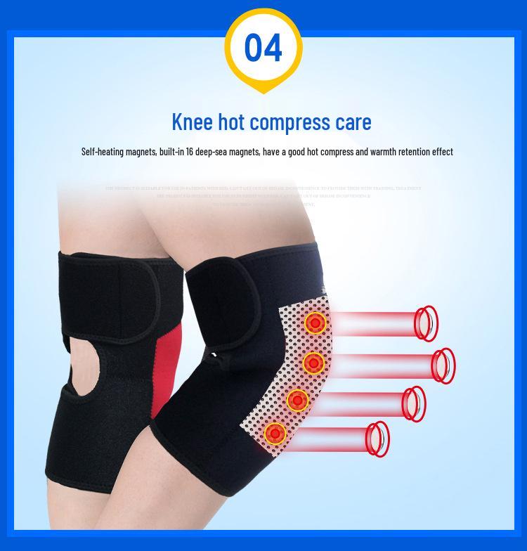 Warm Self-Heating Magnetic Therapy Knee Pads for Autumn and Winter - Supports Joint Health and Sports Performance.