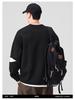 Autumn/Winter American Trend Brand Heavyweight Men's Patchwork Round Neck Long Sleeve Sports Hoodie