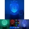 Luce Notturna a LED Acrilica 3D Lampada Club di Calcio 7 Colori Alimentazione USB Regalo Conveniente