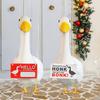 Porch Goose Hanging Sign Weather-proof Outdoor Garden Patio Yard Goose Statue Halloween