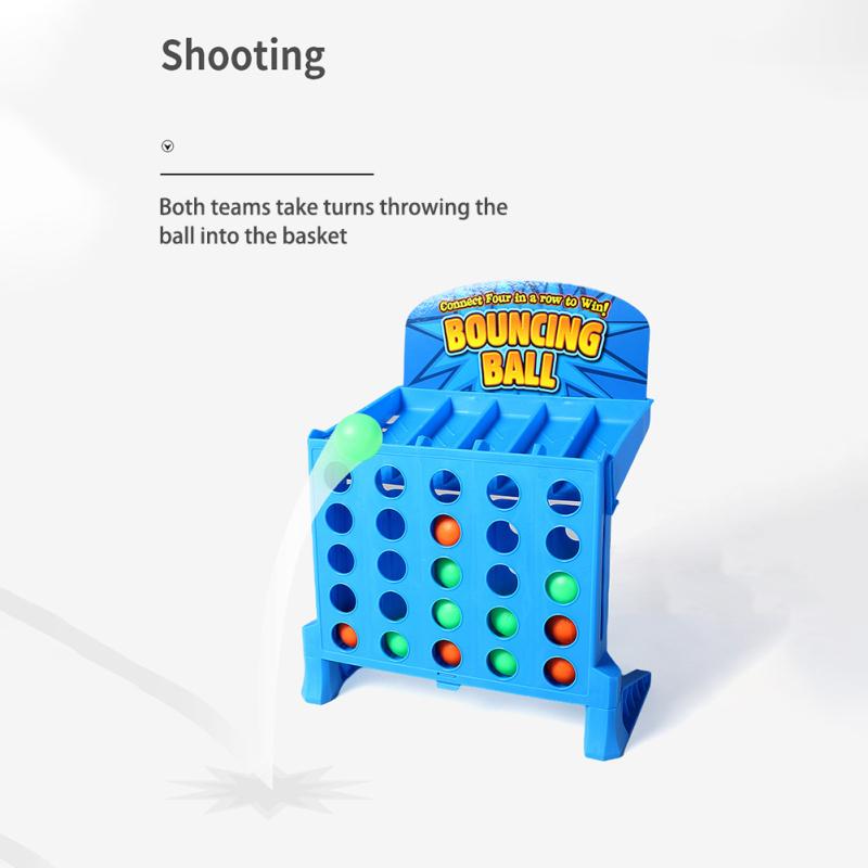 Board Games Bounce Balls Shots Educational Connect 4 Game Bouncing Linking Shots Toy Parent-child