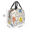 Bärenmuster Tragbare Lunchtasche Tier-Meme Eis-Kühlpack Isolierung Picknick Lebensmittelaufbewahrungsbeutel