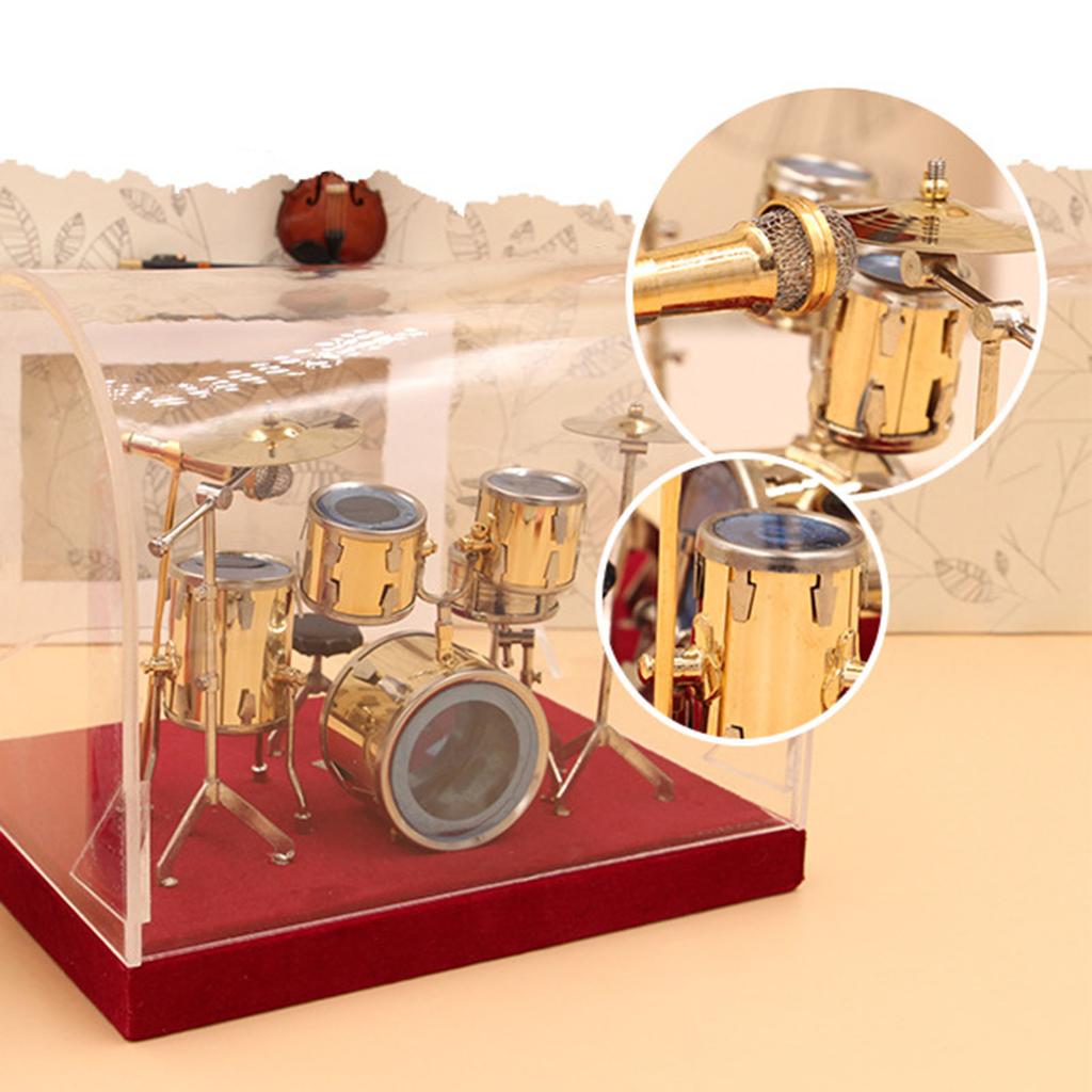 Mini Drum Set Model Display Ornaments Decoration Miniature Musical Instrument Set For Collection