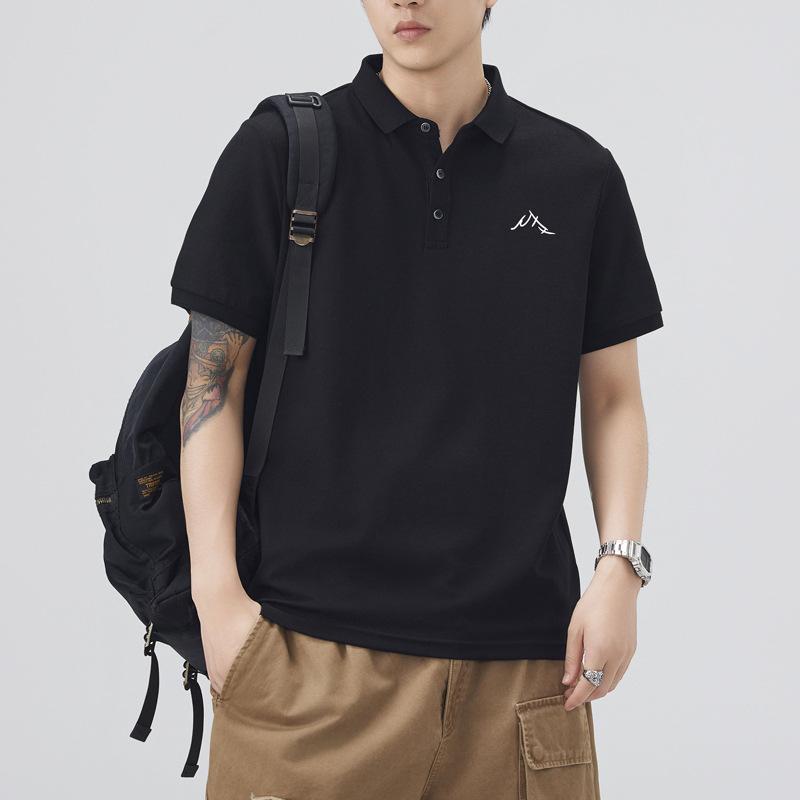 Summer Thin Three-dimensional Silicone Printed Short-sleeved POLO Shirt Men's T-shirt Top