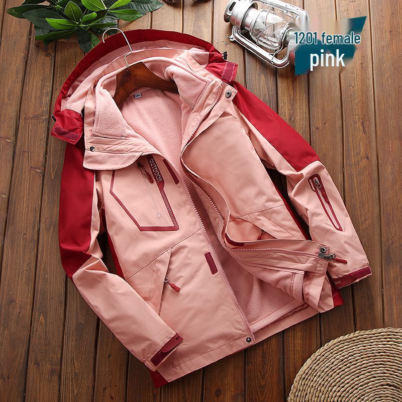 Jaqueta 3 em 1 à Prova de Vento e Água para Uso Outdoor para Homens e Mulheres - Perfeita para Esqui e Alpinismo
