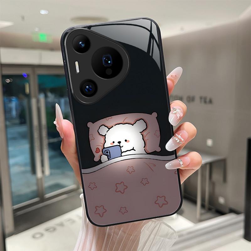 For Huawei Pura 70 Pro Plus P60 P40 Lite Pro Nova 7i 6 SE Tempered Glass Phone Case Protection Cool Dragon Tiger Hard Back Cover