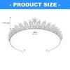 Elegant Crystals Tiaras Portable for Bridal Silver Princess Crowns Headband Hair Accessory for Wedding and Pageant