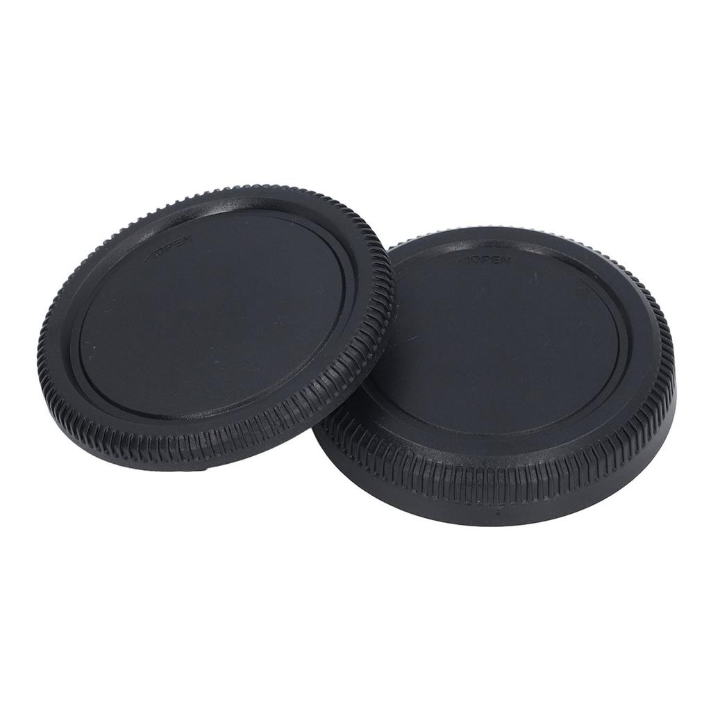 2 Sets Front Rear Lens Covers Dustproof Protective Camera Lens Caps for Fujifilm GFX Series SLR Camera