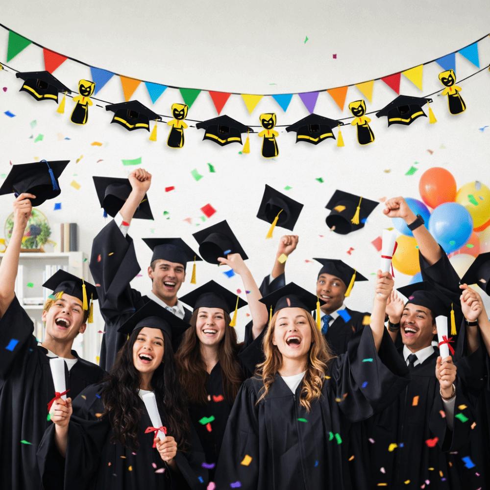 Gold Shining Graduation Party Banner Glitter Decor Graduation Hanging Banner  Party Decorations