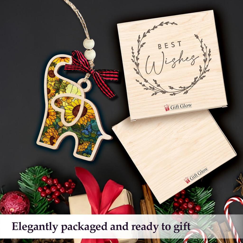 Friendship Elephant Gifts for Women 2025 - Sisterhood Bestie Ornament, Elegant Birthday Gifts for Sisters Siblings, Unique Ornaments for Tree Decor,