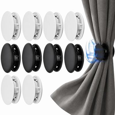 No Drill Magnetic Curtain Closure Clips ABS Curtain Gap Stoppers Bedroom Dorm Shower Curtain