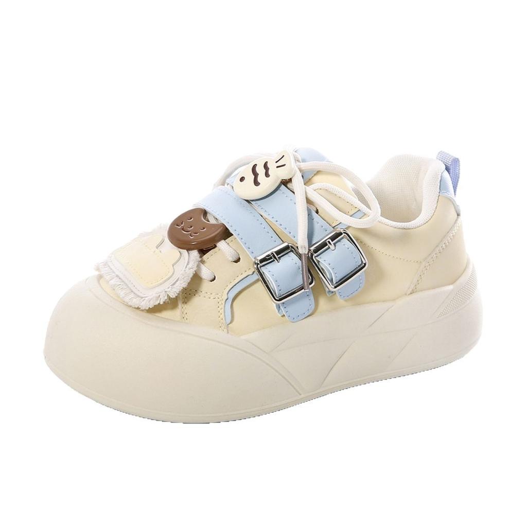 New spring niche casual versatile board shoes platform white shoes bread shoes