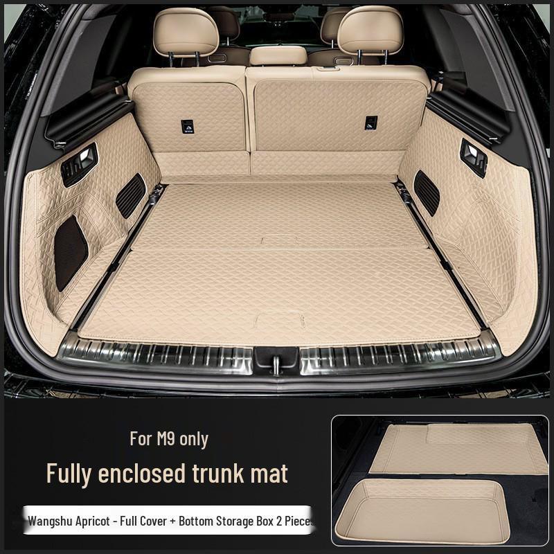 Full Coverage Nappa Leather Trunk and Backrest Mat for 2024/25 AITO M9 Five/Six-Seater