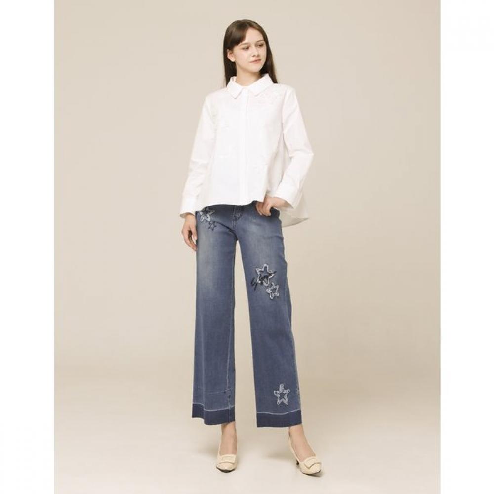 SON JUNG WAN Multi Star Embroidery Denim Pants Zjl6161020