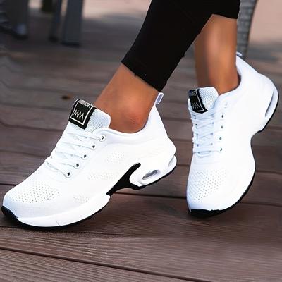 Leichte Mesh-Schnür-Sportschuhe, Modische Dämpfungs-Lauf-Sportschuhe, Damenschuhe