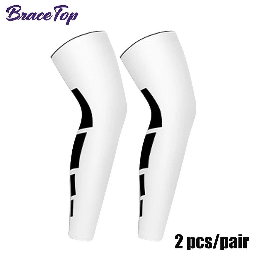 Bracetop Compression Long Socks for Men Women Knee Support Anti Slip Fitness Thigh Stockings Leg Sleeves