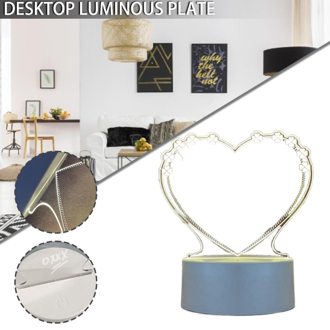 

PDTO акриловый DIY светодиодный ночник креативная лампа для доски объявлений с ручками USB настольная лампа