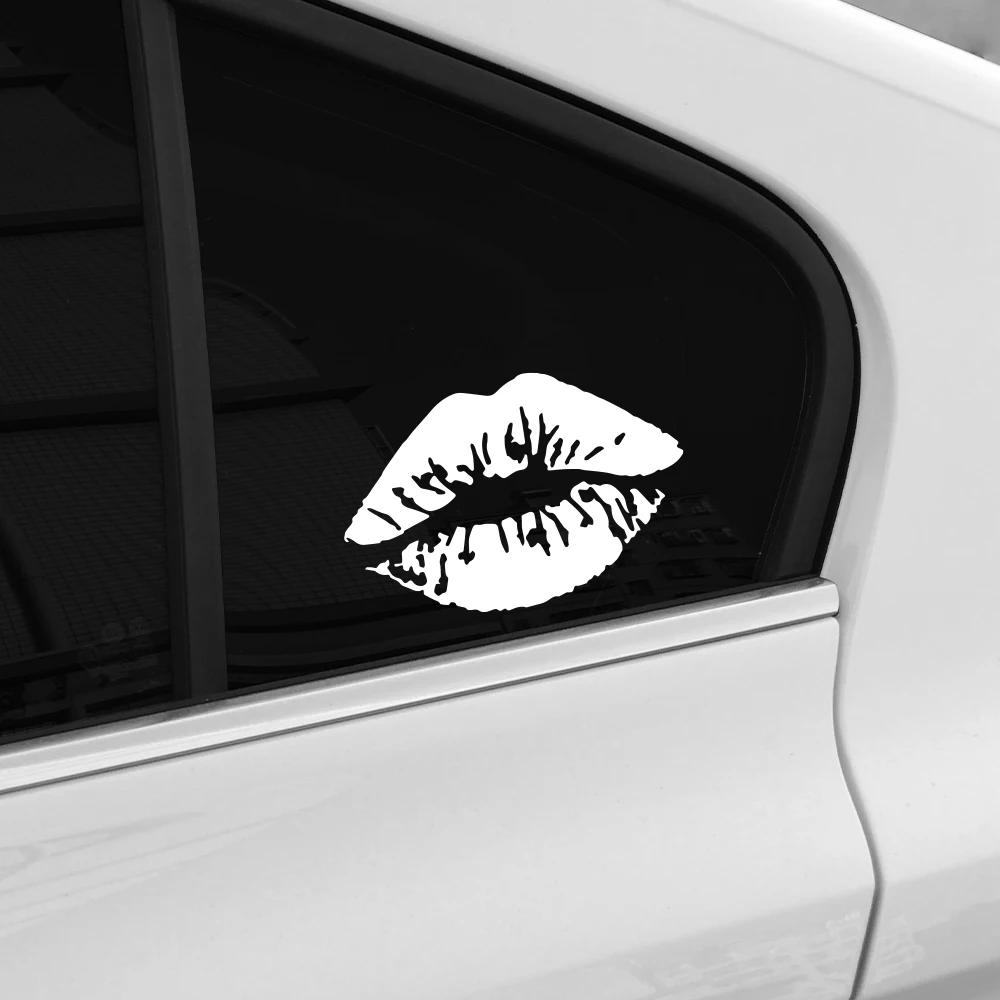 Car Stickers Kiss Lips Truck Window Door Laptop Vinyl Decals Windshield Motorcycle Waterproof Cute Decoration Car Accessories