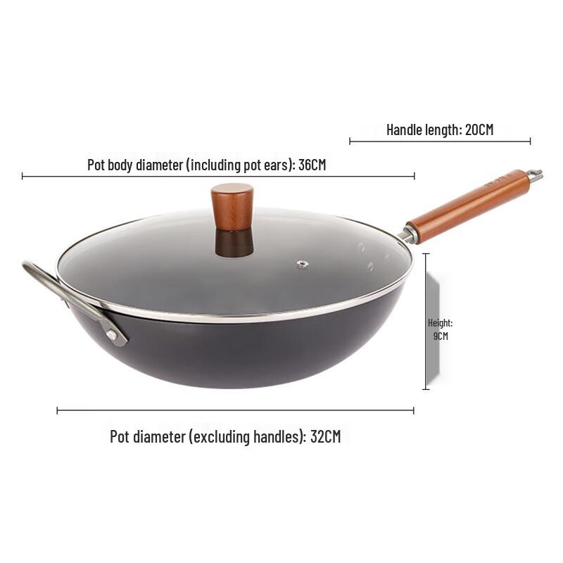 Hello Kitchen Australian Nitrided Iron Stir-Fry Pan