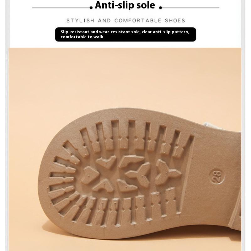 Spring New Children's Comfortable Non-slip Soft-soled Leather Shoes Retro Moccasins