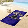 Baltimore Ravens Tryckt Strandhandduk, Stor Mjuk Snabbtorkande Handduk för Strand Camping Simning