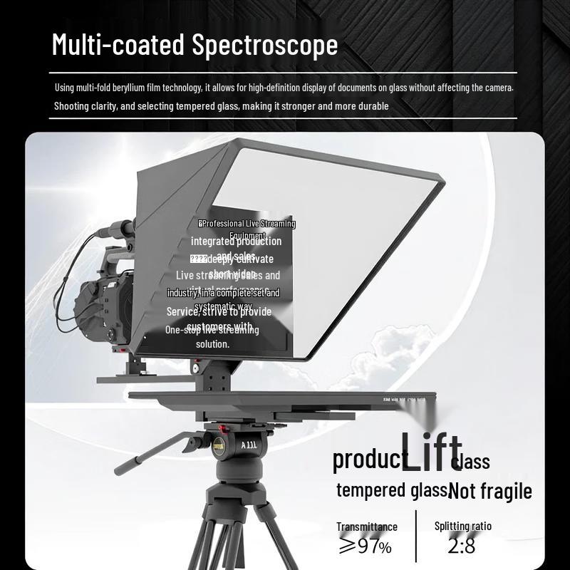 JIASEENG JS-S22P Broadcast-Grade 22-inch Dual-Screen Teleprompter System