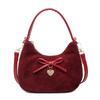Zipper Retro Solid Color Unique Design Persality Sweet Handbags for Women 2026 Fashi Large Capacity Suede Crossbody Bags
