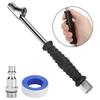 Metal Dual Head Air Chuck 1/4" FNPT Straight Foot Lock On Truck RV Tire Inflate Chuck For American Standard Tire Valves Accessor
