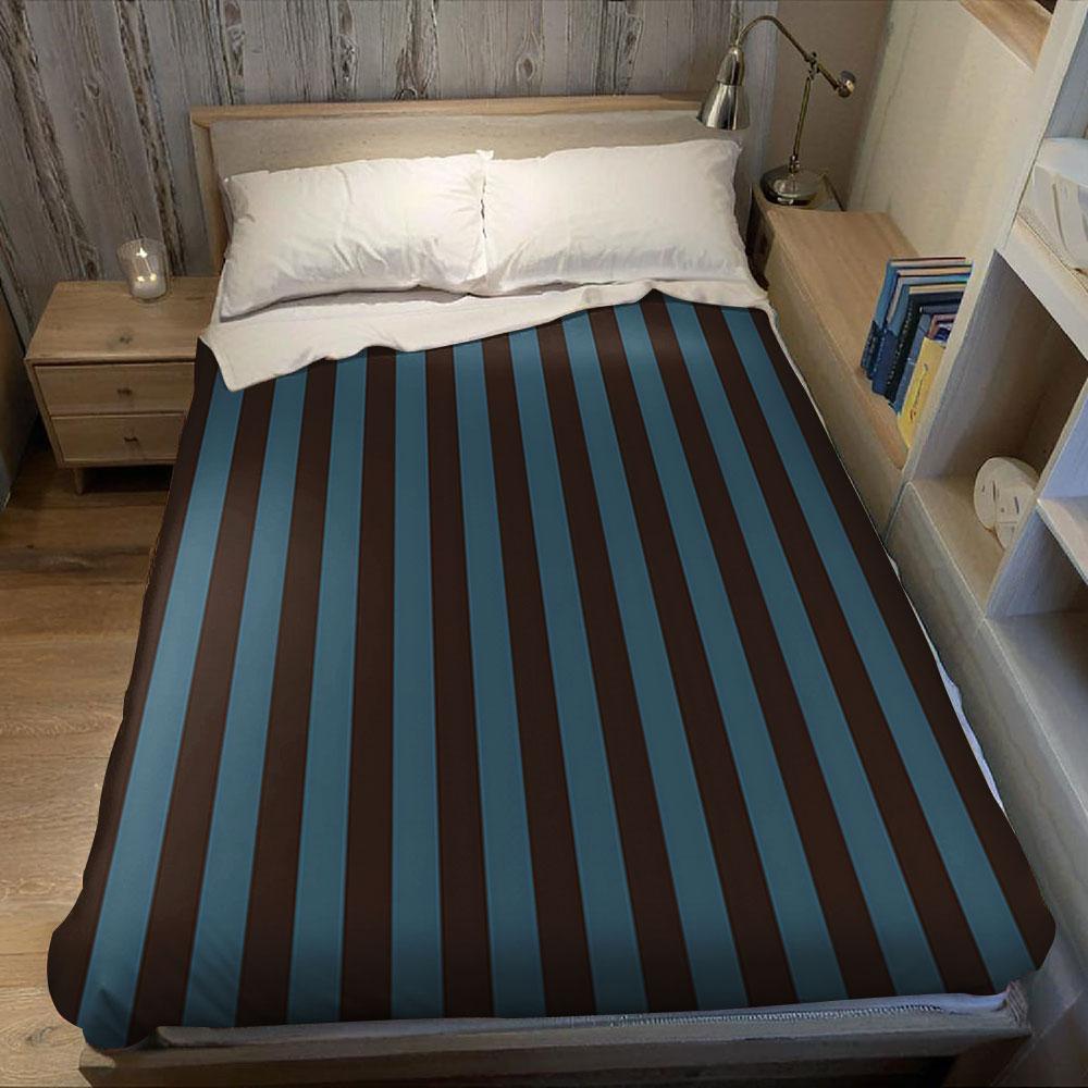 Solid Vertical Stripe Flannel Blanket Warm Soft Halloween Christmas Couch Warm Cozy Decorative Decor Gift for All Season