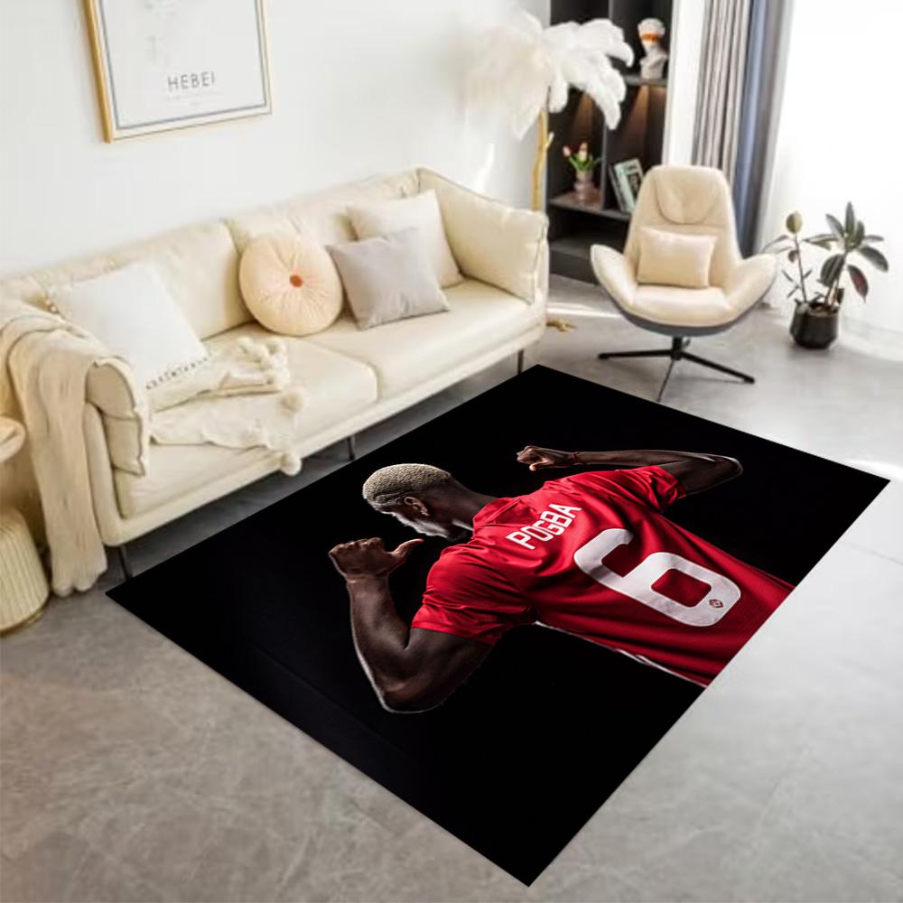 Man United's Paul Pogba Area Rug Perfect for Study room Entryway Game Room Dormitory Antislip Carpet Decorate Offices Best for Christmas