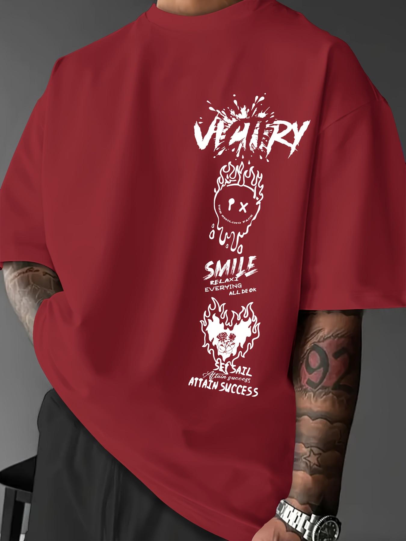 

Summer Mens 100 Cotton Fashion Casual TShirt Short Sleeve Creative Graffiti Print Sports Round Neck Mens Clothing 3XL