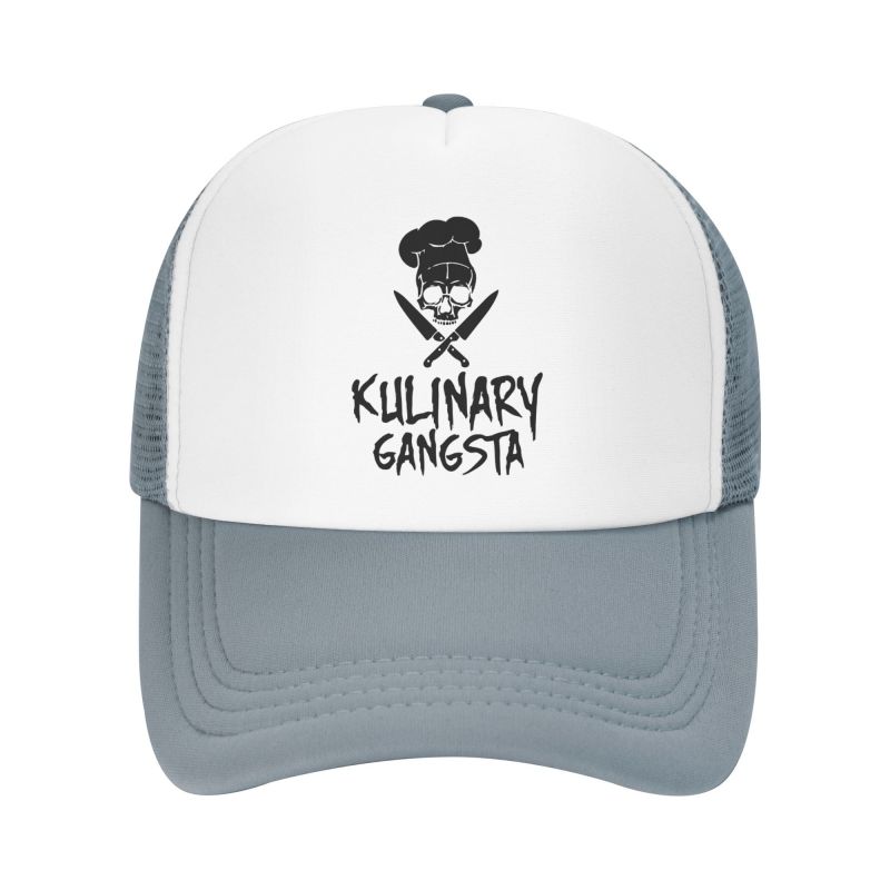 Totenkopf Koch Totenkopf Netz Baseballkappe für Männer Frauen Unisex Verstellbare Snapback Kappen Lustige Sommer Freizeit Atmungsaktive Sonnenhüte