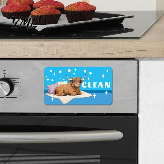 Removable Dishwasher Magnet Cartoon Animal Dirty Clean Magnet, Magnetic Indicator, Double-sided Dish Washing Machine Decoration Kitchen