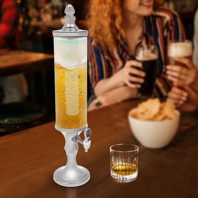 3L Beer Tower Dispenser ABS Tabletop Beer Dispensers with Light for Liquor and Juice Parties Pubs Restaurants 5