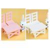 Miniature Kitchen Table And Chairs Set Wooden Dollhouses Furniture For 1/6 Scale Doll Decors