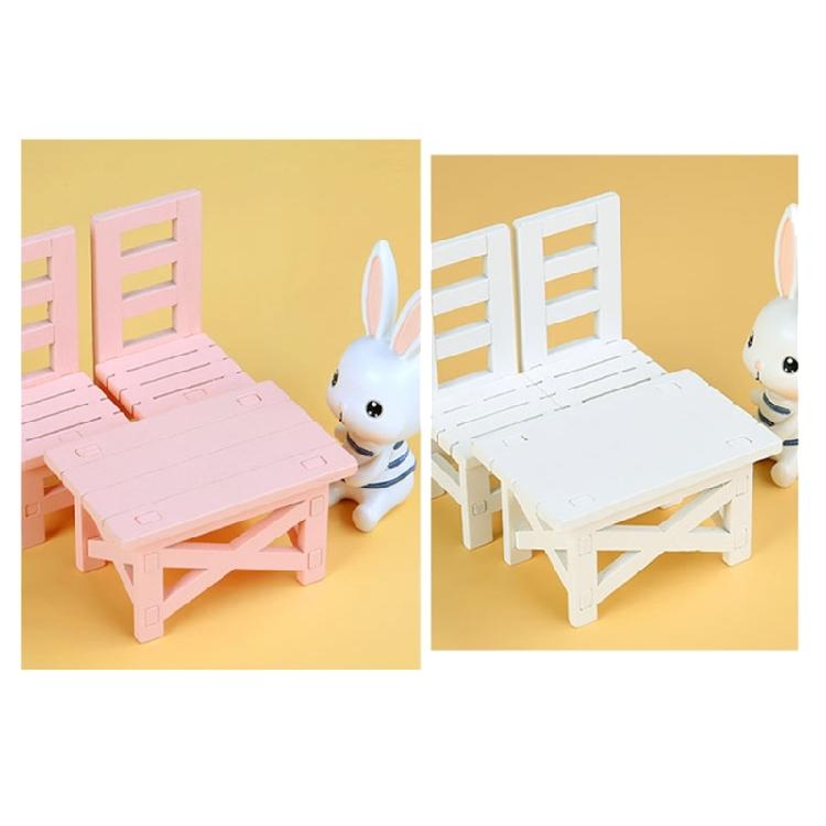 Miniature Kitchen Table And Chairs Set Wooden Dollhouses Furniture For 1/6 Scale Doll Decors
