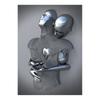 Gold and Silver Figure Statue Canvas Painting Poster Prints Romantic Lovers Pictures Modern Wall Art Home Decor